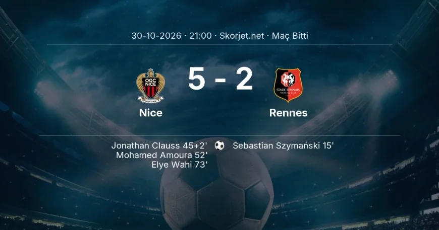 Nice 5-2 Rennes - maç özeti | Ligue 1