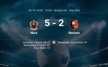 Nice 5-2 Rennes - maç özeti | Ligue 1