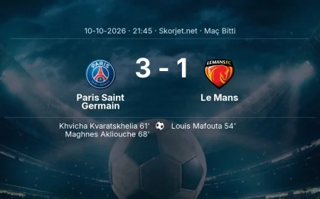 Maç sonucu: Paris Saint Germain 3-1 Le Mans | Ligue 1
