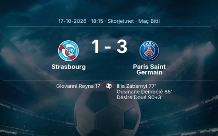 Ligue 1 | Strasbourg 1-3 Paris Saint Germain sonucu