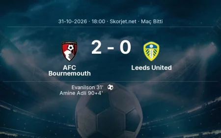 Maç sonucu: AFC Bournemouth 2-0 Leeds United | Premier Lig