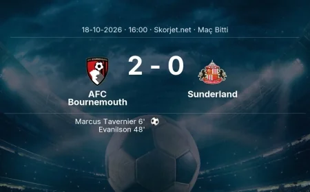 Premier Lig | AFC Bournemouth 2-0 Sunderland sonucu