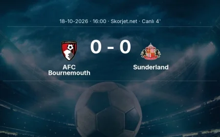 Premier Lig: AFC Bournemouth - Sunderland maçı başladı
