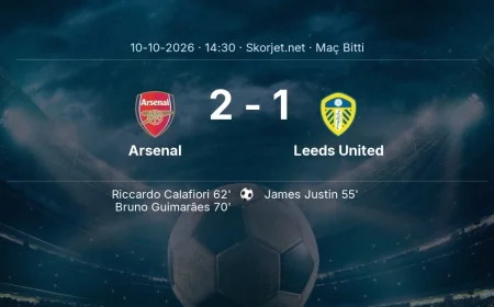 Maç sonucu: Arsenal 2-1 Leeds United | Premier Lig