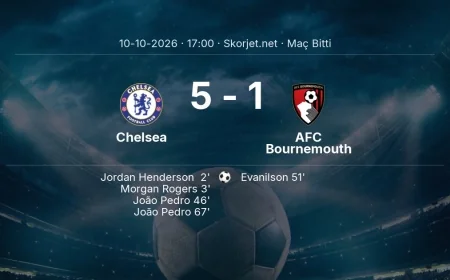 Chelsea 5-1 AFC Bournemouth - maç özeti | Premier Lig