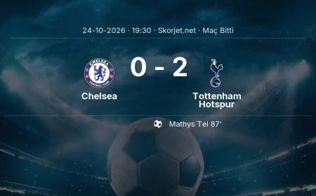 Premier Lig | Chelsea 0-2 Tottenham Hotspur sonucu