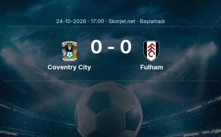 Premier Lig: Coventry City - Fulham kadro ve maç öncesi