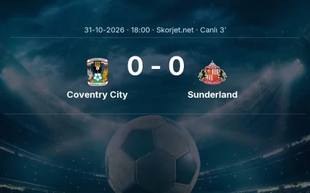 Premier Lig: Coventry City - Sunderland maçı başladı
