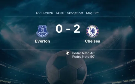 Premier Lig | Everton 0-2 Chelsea sonucu