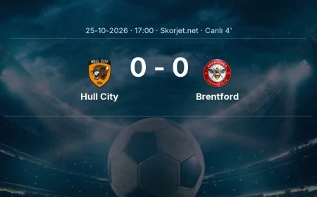 Premier Lig: Hull City - Brentford maçı başladı