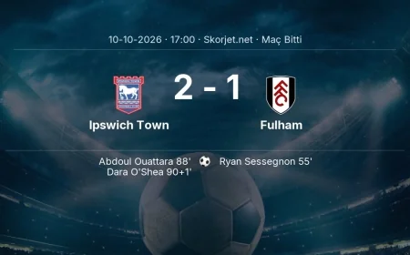 Maç sonucu: Ipswich Town 2-1 Fulham | Premier Lig