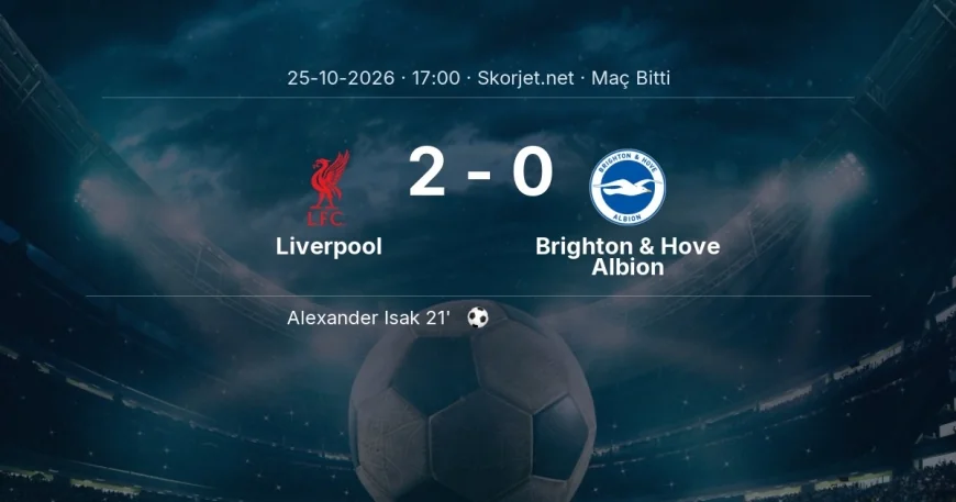 Maç sonucu: Liverpool 2-0 Brighton & Hove Albion | Premier Lig