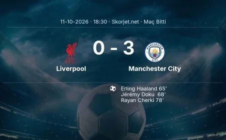 Premier Lig | Liverpool 0-3 Manchester City sonucu
