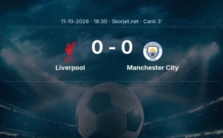 Premier Lig: Liverpool - Manchester City maçı başladı