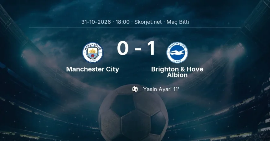 Premier Lig | Manchester City 0-1 Brighton & Hove Albion sonucu