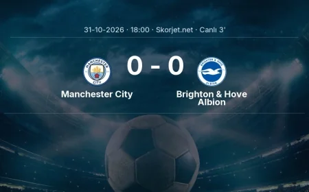 Premier Lig: Manchester City - Brighton & Hove Albion maçı başladı