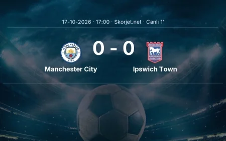 Premier Lig: Manchester City - Ipswich Town maçı başladı