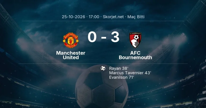 Premier Lig | Manchester United 0-3 AFC Bournemouth sonucu