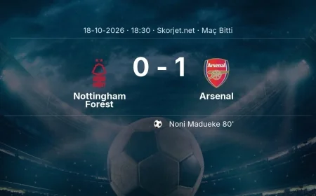 Maç sonucu: Nottingham Forest 0-1 Arsenal | Premier Lig