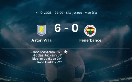 Şampiyonlar Ligi | Aston Villa 6-0 Fenerbahçe sonucu
