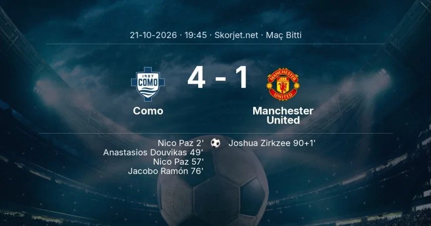 Como 4-1 Manchester United - maç özeti | Şampiyonlar Ligi