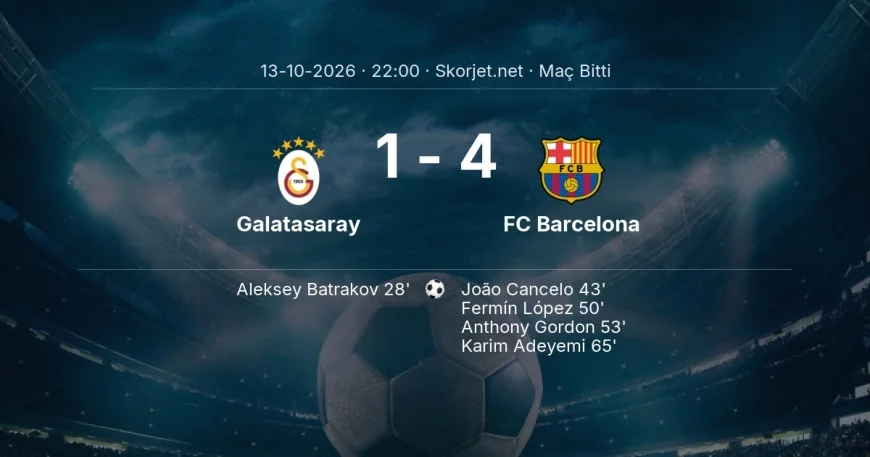 Şampiyonlar Ligi | Galatasaray 1-4 FC Barcelona sonucu