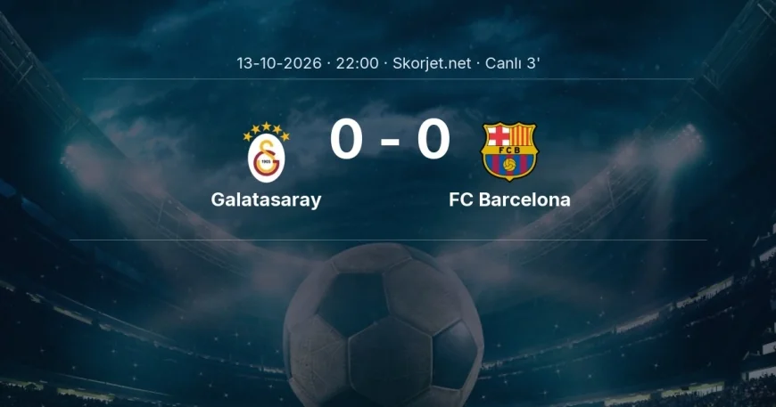 Şampiyonlar Ligi: Galatasaray - FC Barcelona maçı başladı