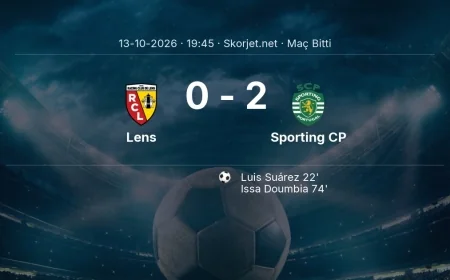 Lens 0-2 Sporting CP - maç özeti | Şampiyonlar Ligi