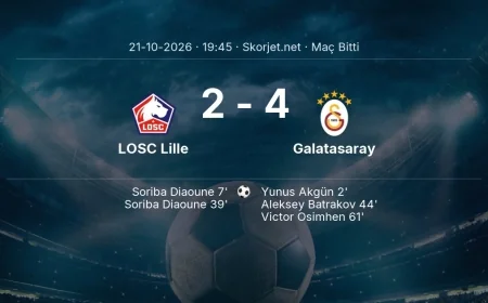 Maç sonucu: LOSC Lille 2-4 Galatasaray | Şampiyonlar Ligi
