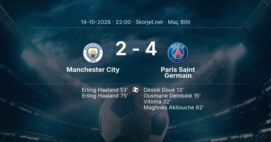 Şampiyonlar Ligi | Manchester City 2-4 Paris Saint Germain sonucu