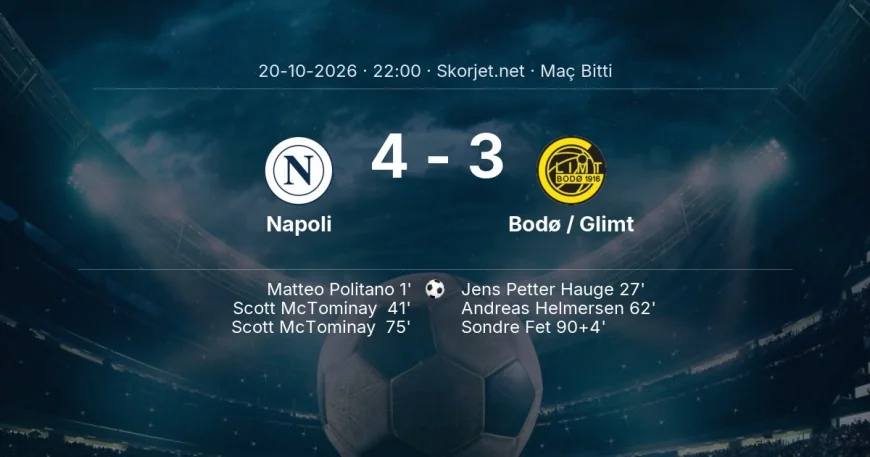 Şampiyonlar Ligi | Napoli 4-3 Bodø / Glimt sonucu