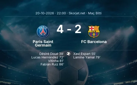 Paris Saint Germain 4-2 FC Barcelona - maç özeti | Şampiyonlar Ligi