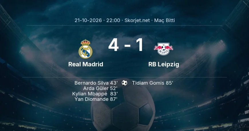 Real Madrid 4-1 RB Leipzig - maç özeti | Şampiyonlar Ligi