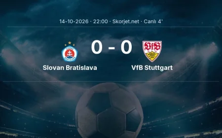 Şampiyonlar Ligi: Slovan Bratislava - VfB Stuttgart maçı başladı