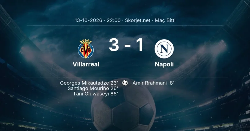 Maç sonucu: Villarreal 3-1 Napoli | Şampiyonlar Ligi