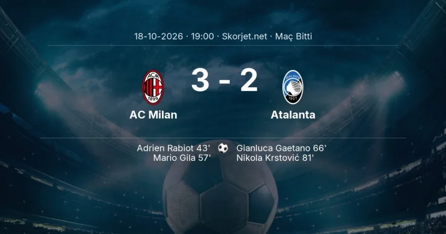AC Milan 3-2 Atalanta - maç özeti | Serie A