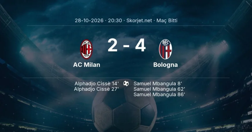 Maç sonucu: AC Milan 2-4 Bologna | Serie A