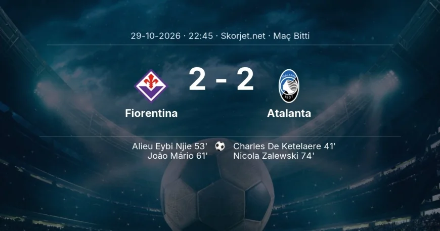 Maç sonucu: Fiorentina 2-2 Atalanta | Serie A