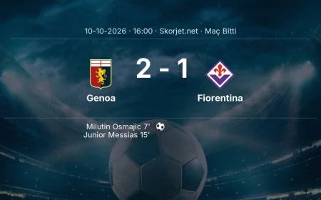 Maç sonucu: Genoa 2-1 Fiorentina | Serie A