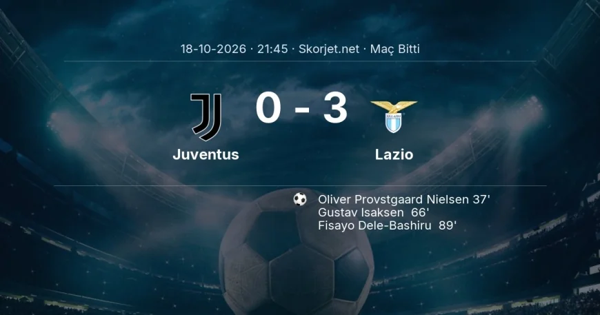 Serie A | Juventus 0-3 Lazio sonucu