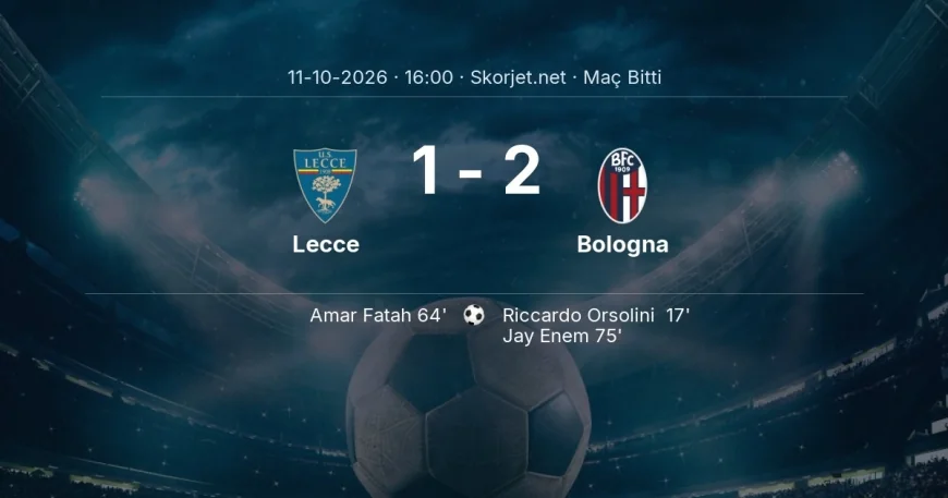 Maç sonucu: Lecce 1-2 Bologna | Serie A