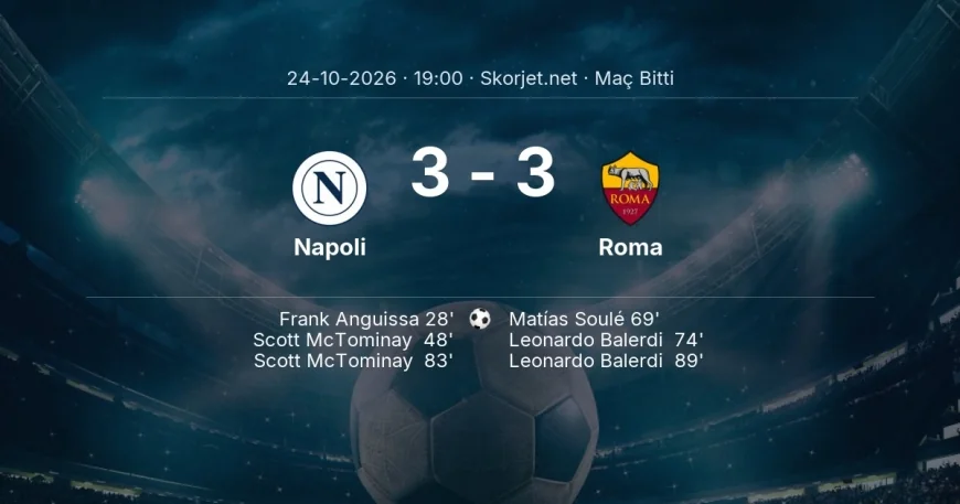 Maç sonucu: Napoli 3-3 Roma | Serie A