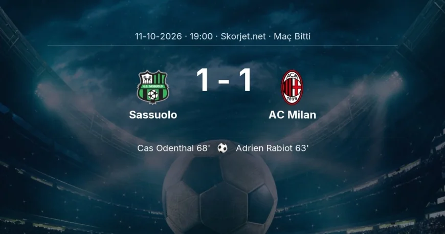 Sassuolo 1-1 AC Milan - maç özeti | Serie A