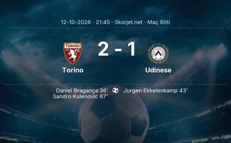 Maç sonucu: Torino 2-1 Udinese | Serie A