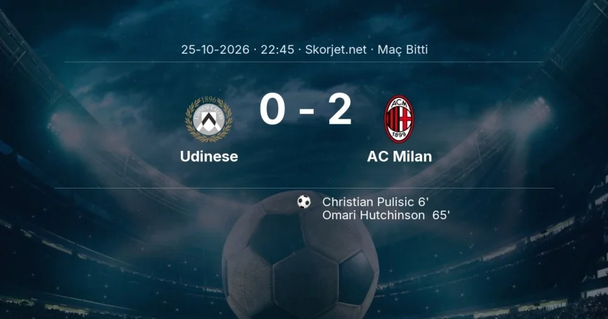 Udinese 0-2 AC Milan - maç özeti | Serie A