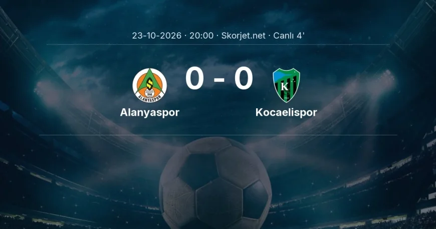 Alanyaspor - Kocaelispor maçı başladı | Süper Lig