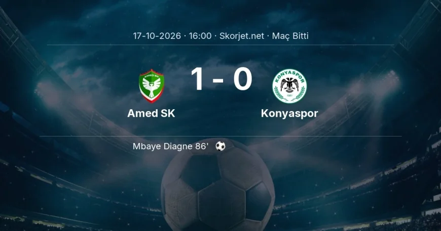Maç sonucu: Amed SK 1-0 Konyaspor | Süper Lig