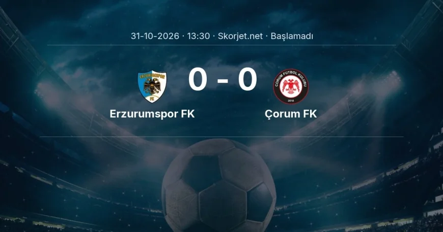 Süper Lig: Erzurumspor FK - Çorum FK kadro ve maç öncesi