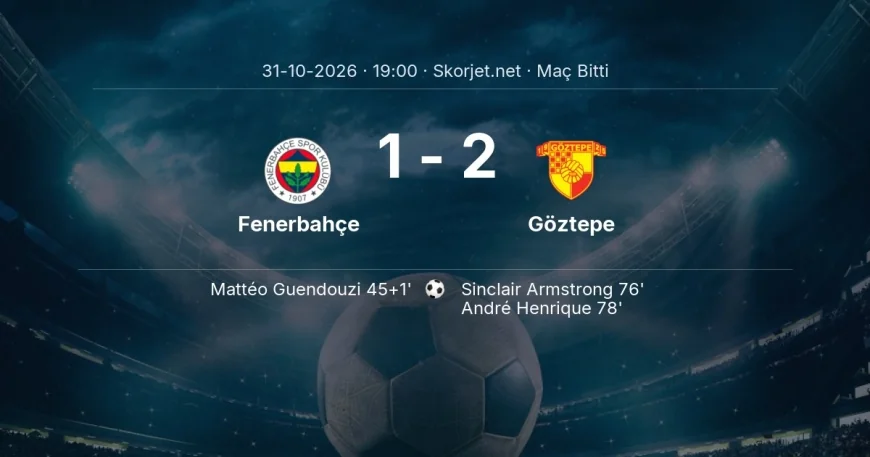 Maç sonucu: Fenerbahçe 1-2 Göztepe | Süper Lig