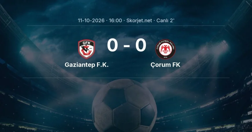MAÇ BAŞLADI | Gaziantep F.K. - Çorum FK